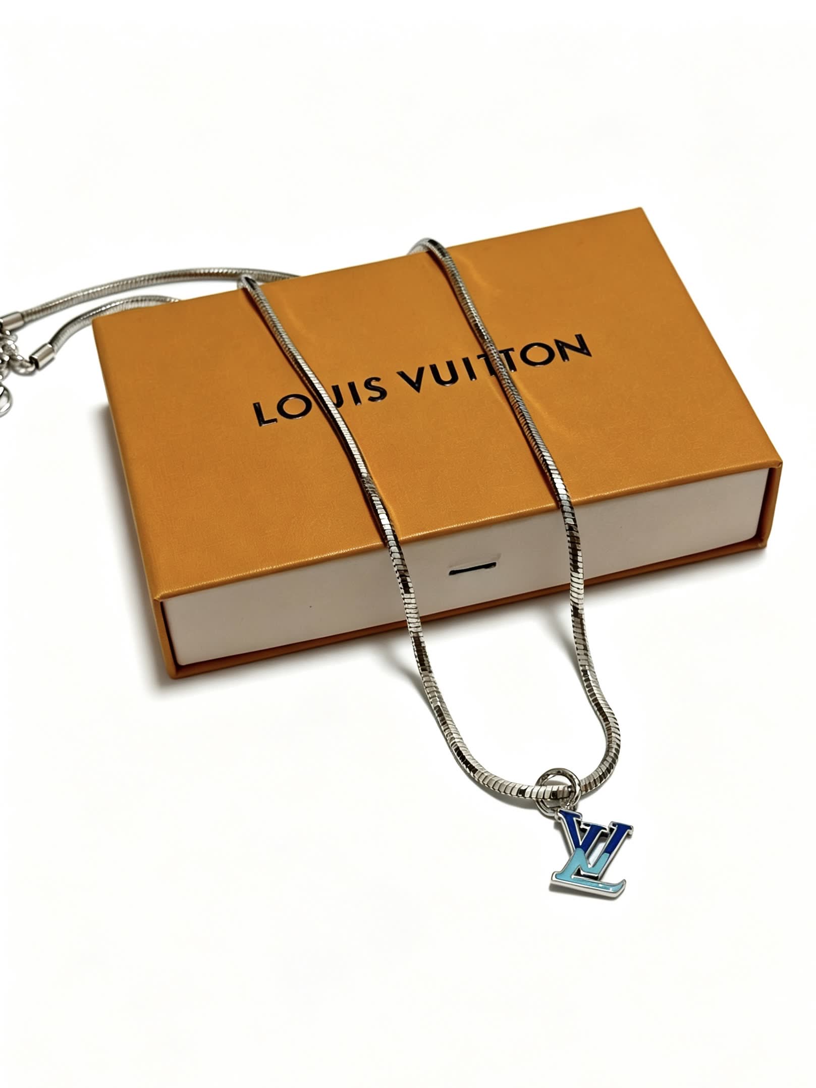 Louis Vuitton Monogram 'LV' Pendant Necklace